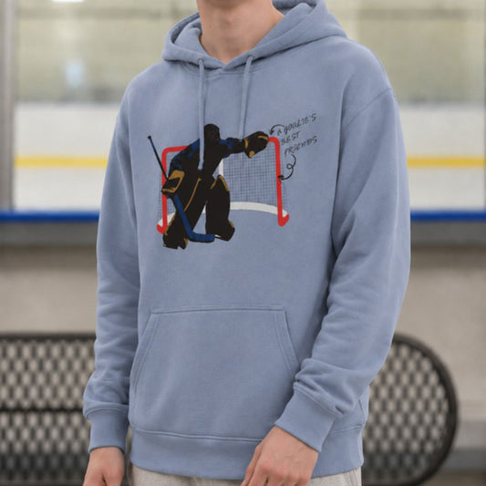 Hockey Goalie's Best Friend Hoodie – USA Sustainable Cotton – Adult S-3XL
