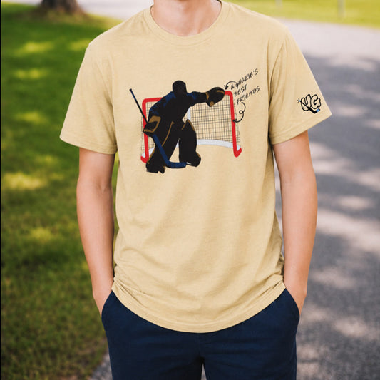 Hockey Goalie's Best Friend T-Shirt – USA Sustainable Cotton – Youth & Adult