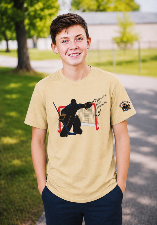 Unsupervised Goalies: Hockey Goalie's Best Friend T-Shirt – USA Sustainable Cotton – Youth & Adult