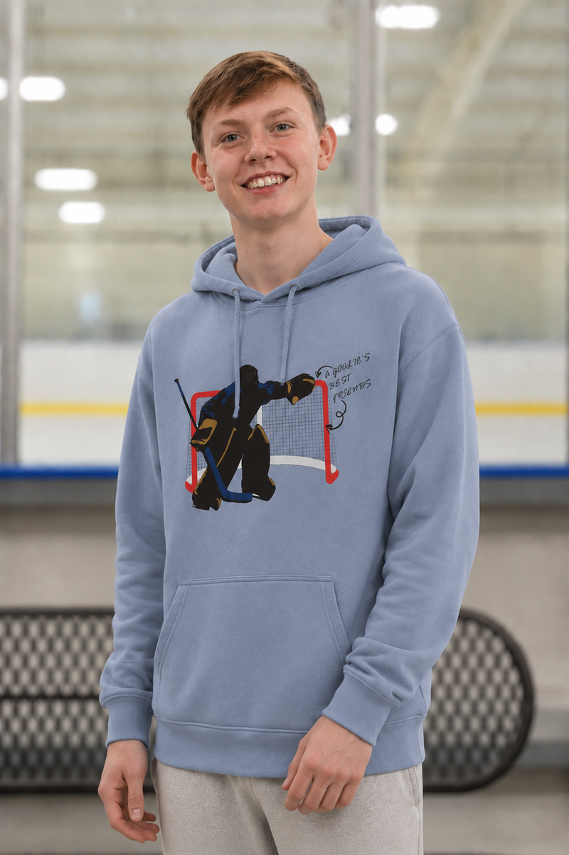 Crease Otter Goalie's Best Friend Hockey Hoodie – USA Sustainable Cotton – Adult S-3XL