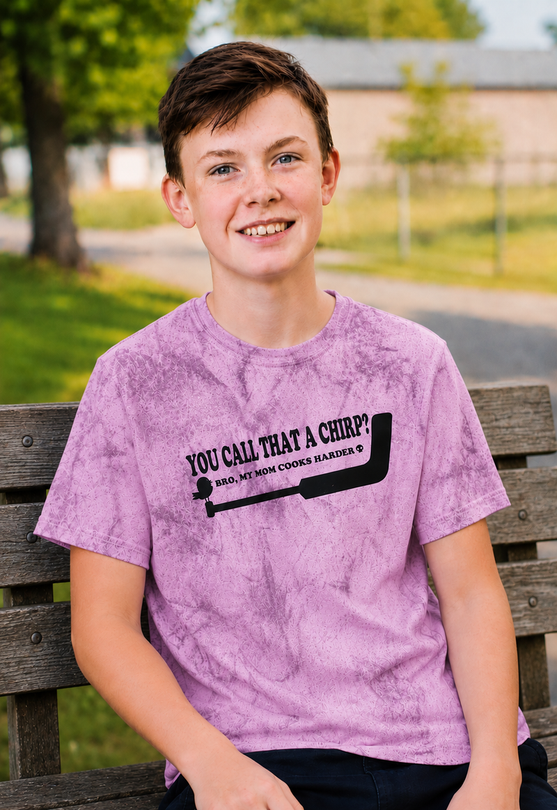Unsupervised Goalies: Goalie Chirp Tie Dye Hockey Heavy Weight T-Shirt – USA Sustainable Cotton – Adult S–3XL