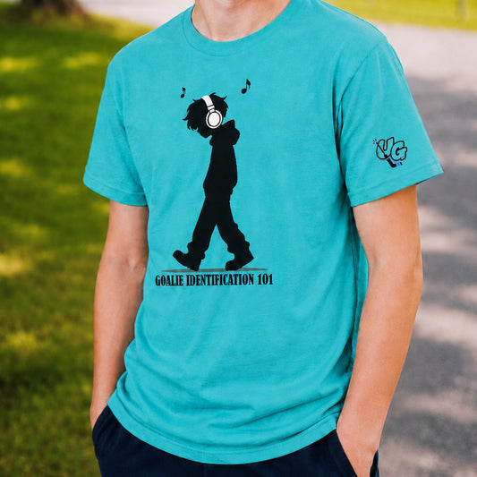 Hockey Goalie's Headphones T-Shirt – USA Sustainable Cotton – Adult S-5XL