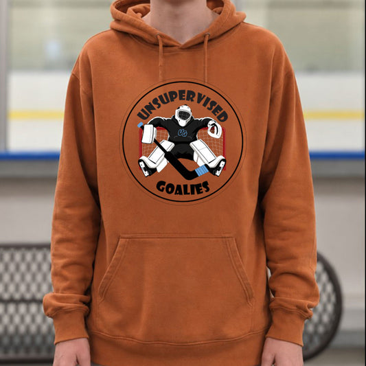 Unsupervised Hockey Goalie Hoodie – USA Sustainable Cotton – Adult S–3XL
