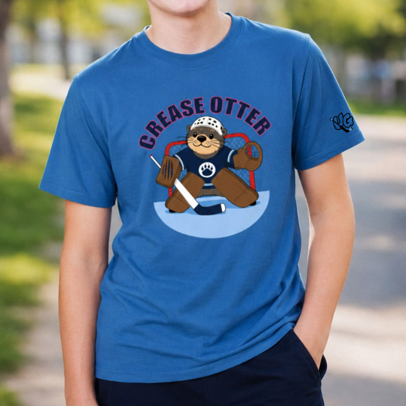 Otter Hockey Goalie Youth T-Shirt – USA Sustainable Cotton – Youth XS–XL